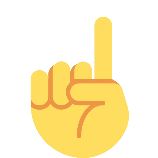☝️ Эмодзи «Twemoji Hands» для Telegram