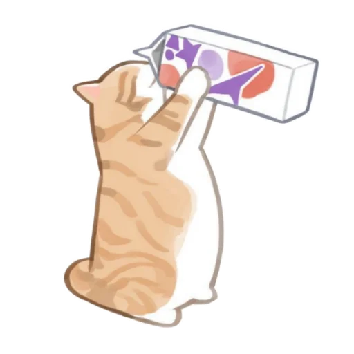 🥛 Стикер «GENTLECAT and titsay» для Telegram