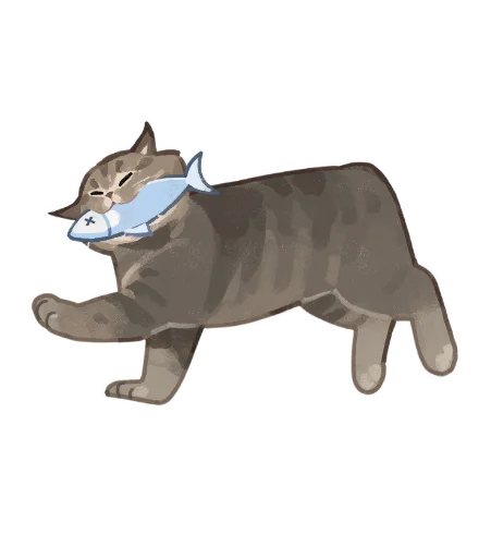 🐟 Стикер «GENTLECAT and titsay» для Telegram
