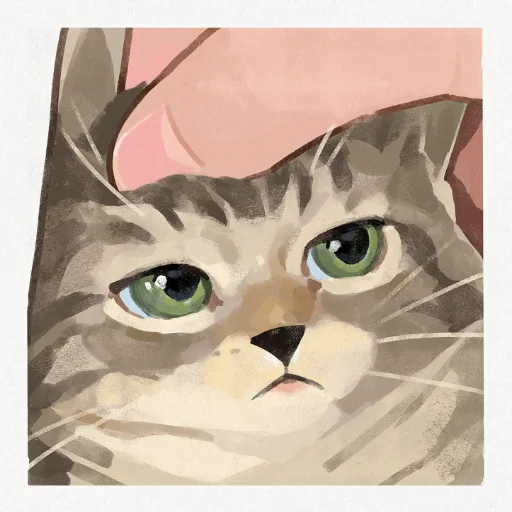 🙁 Стикер «GENTLECAT and titsay» для Telegram