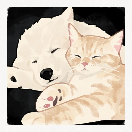 💤 Стикер «GENTLECAT and titsay» для Telegram