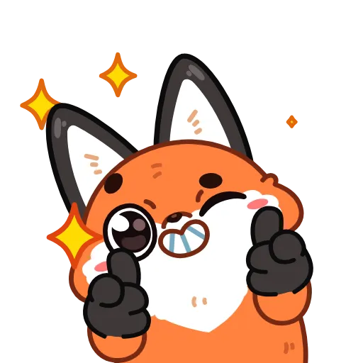 🤩 Стикер «Лис Твигги» для Telegram