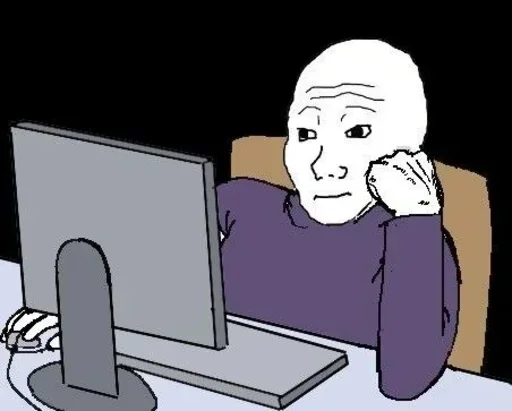 🖥️ Стикер «Wojak Party» для Telegram
