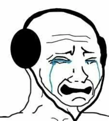 😭 Стикер «Wojak Party» для Telegram
