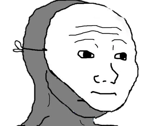 🤢 Стикер «Wojak Party» для Telegram