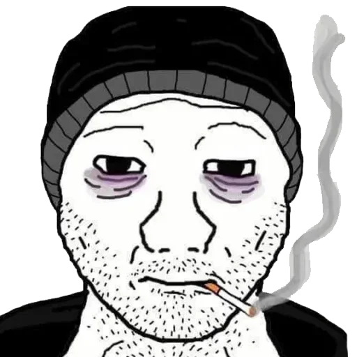 😐 Стикер «Wojak Party» для Telegram