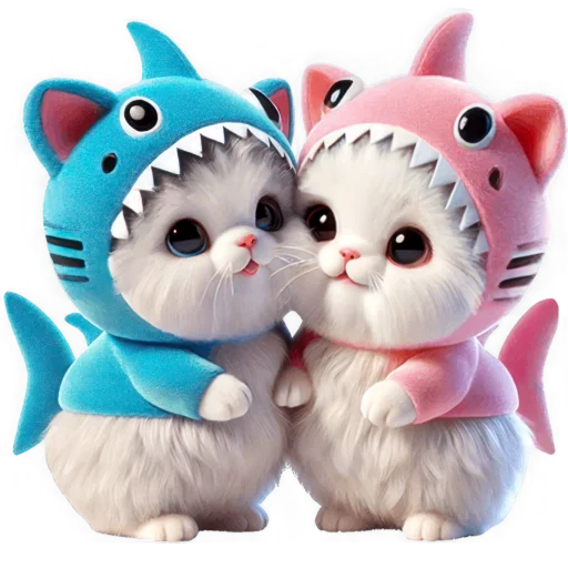 ☺️ Стикер «Парные акулы» для Telegram