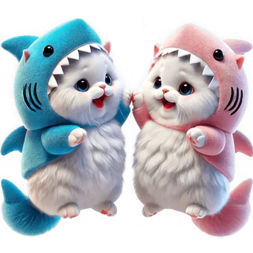 🤩 Стикер «Парные акулы» для Telegram