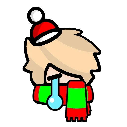 😢 Стикер «Новогодний Даник» для Telegram
