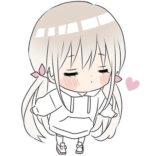 😘 Стикер «Тян в толстовке» для Telegram
