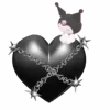 Стикер 30 Black Heart #color #black #white