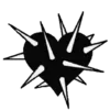Стикер 15 Black Heart #color #black #white