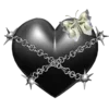 Стикер 29 Black Heart #color #black #white