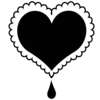 Стикер 16 Black Heart #color #black #white