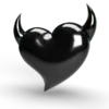 Стикер 12 Black Heart #color #black #white