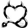 Стикер 18 Black Heart #color #black #white