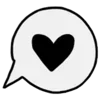 Стикер 41 Black Heart #color #black #white