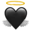 Стикер 8 Black Heart #color #black #white