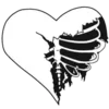 Стикер 21 Black Heart #color #black #white