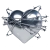 Стикер 31 Black Heart #color #black #white
