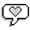 Стикер 42 Black Heart #color #black #white