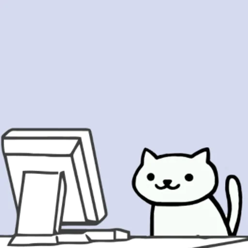 🖥 Стикер «У монитора» для Telegram