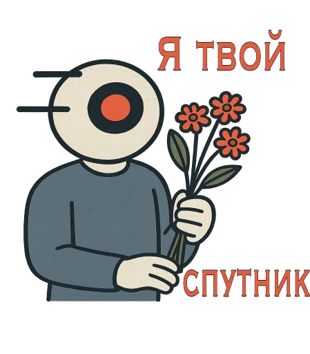 Стикерпак Спутник для Telegram