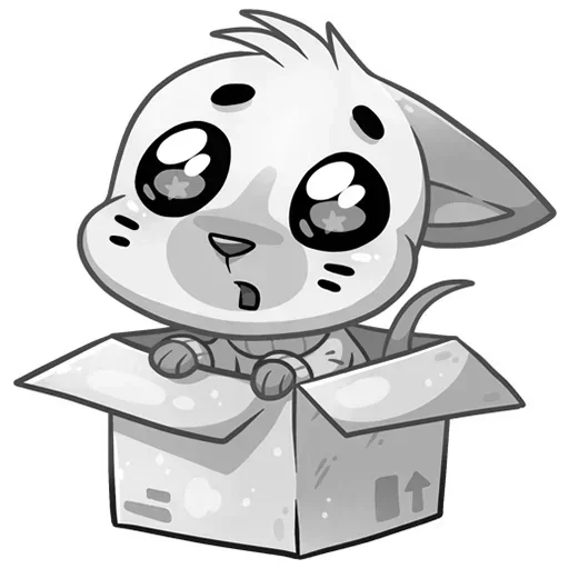 🎀 Стикер «u & me чб вайб с бисквитом и тян» для Telegram