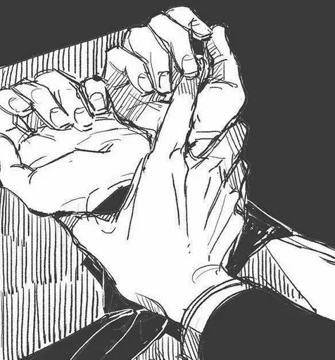🖤 Стикер «u & me чб вайб с бисквитом и тян» для Telegram