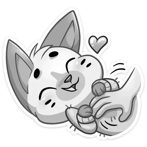 🎀 Стикер «u & me чб вайб с бисквитом и тян» для Telegram