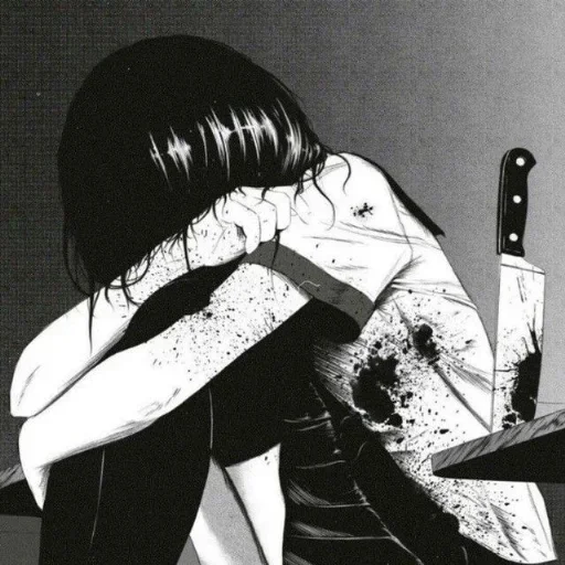 😭 Стикер «u & me чб вайб с бисквитом и тян» для Telegram