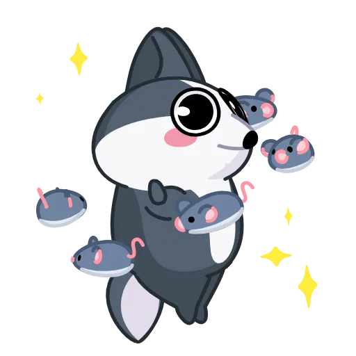 🤩 Стикер «Вольф - стикер из ВК» для Telegram