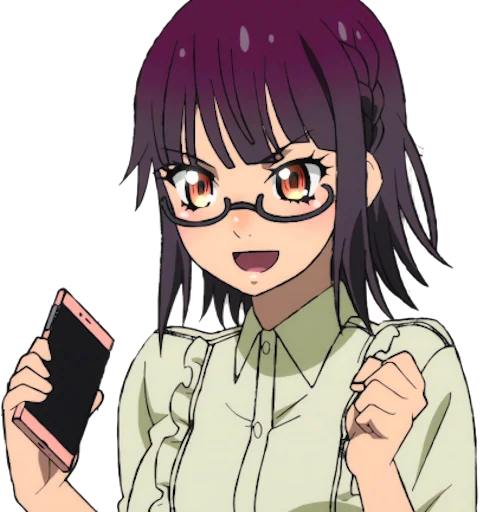 🥳 Стикер «Uncle from Another World Fujimiya Sumika» для Telegram