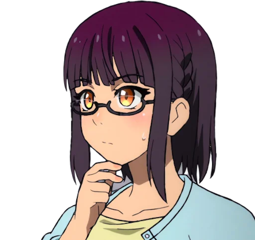 🧐 Стикер «Uncle from Another World Fujimiya Sumika» для Telegram