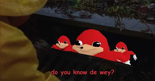 🇺🇬 Стикер «Ugandan Knuckles» для Telegram