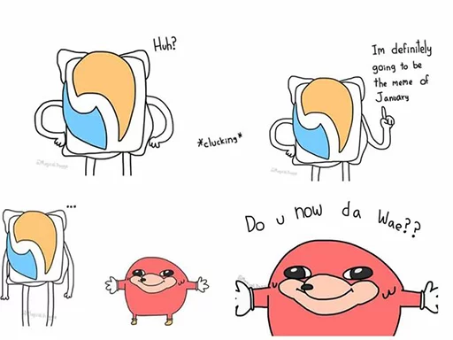 🇺🇬 Стикер «Ugandan Knuckles» для Telegram
