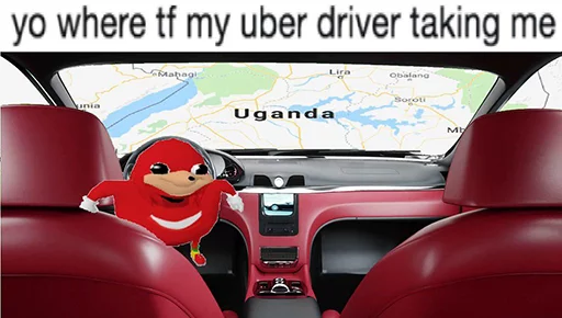 🚗 Стикер «Ugandan Knuckles» для Telegram
