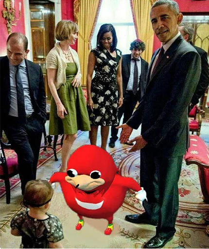 😐 Стикер «Ugandan Knuckles» для Telegram