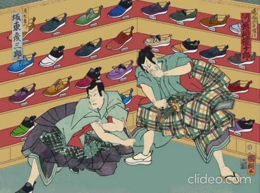 👟 Стикер «Ukiyo-e» для Telegram