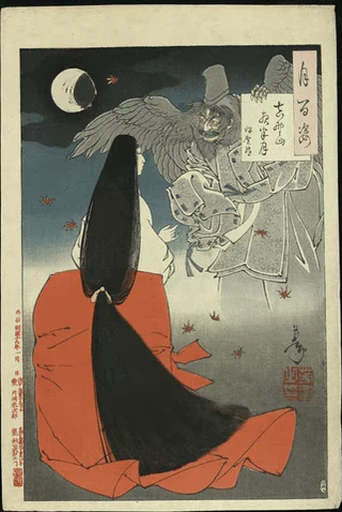 🌔 Стикер «Ukiyo-e» для Telegram