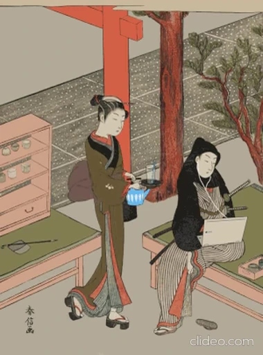 🥤 Стикер «Ukiyo-e» для Telegram