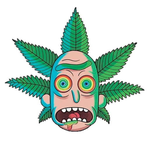 🤪 Стикер «Укуренность в мультфильмах» для Telegram