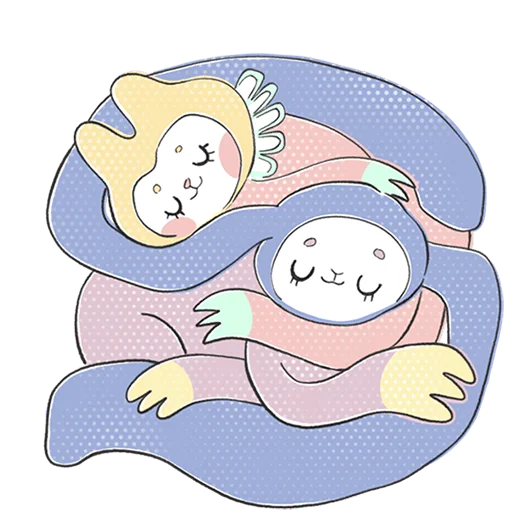 😴 Стикер «Уля и Чуля Без Текста» для Telegram