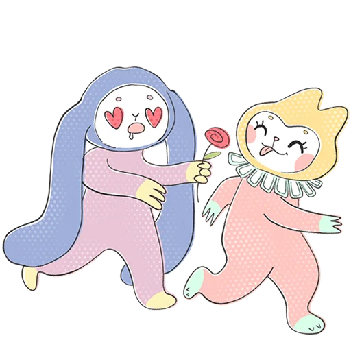 😍 Стикер «Уля и Чуля Без Текста» для Telegram