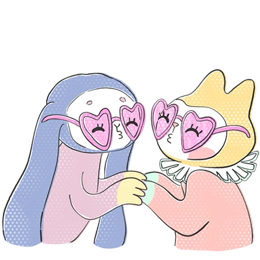 😚 Стикер «Уля и Чуля Без Текста» для Telegram