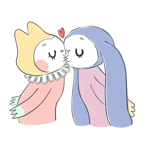 😘 Стикер «Уля и Чуля Без Текста» для Telegram