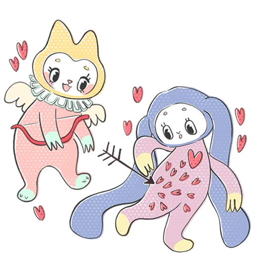 💘 Стикер «Уля и Чуля Без Текста» для Telegram