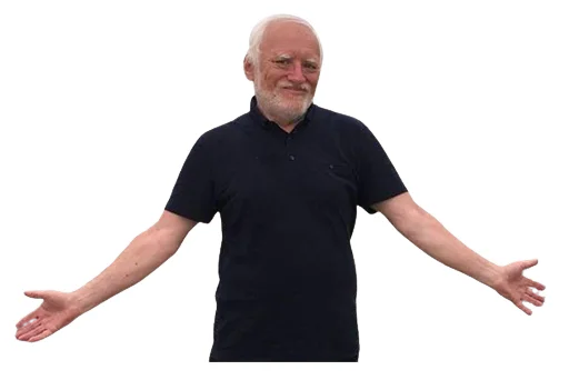 🤗 Стикер «Ultimate Harold» для Telegram