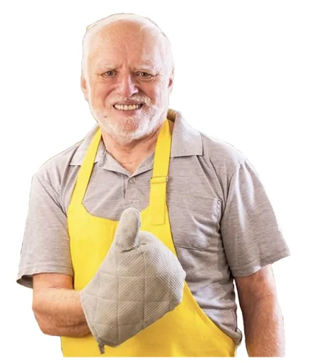 👨‍🍳 Стикер «Ultimate Harold» для Telegram