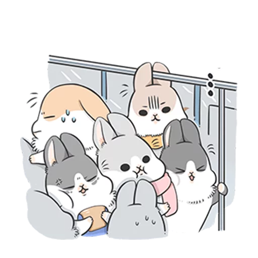 😠 Стикер «Ultimate Machiko Rabbit Pack» для Telegram